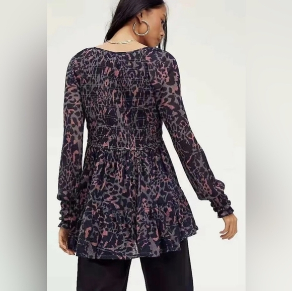 Free People Dark Romance Tunic Leopard Print - Picture 7 of 12
